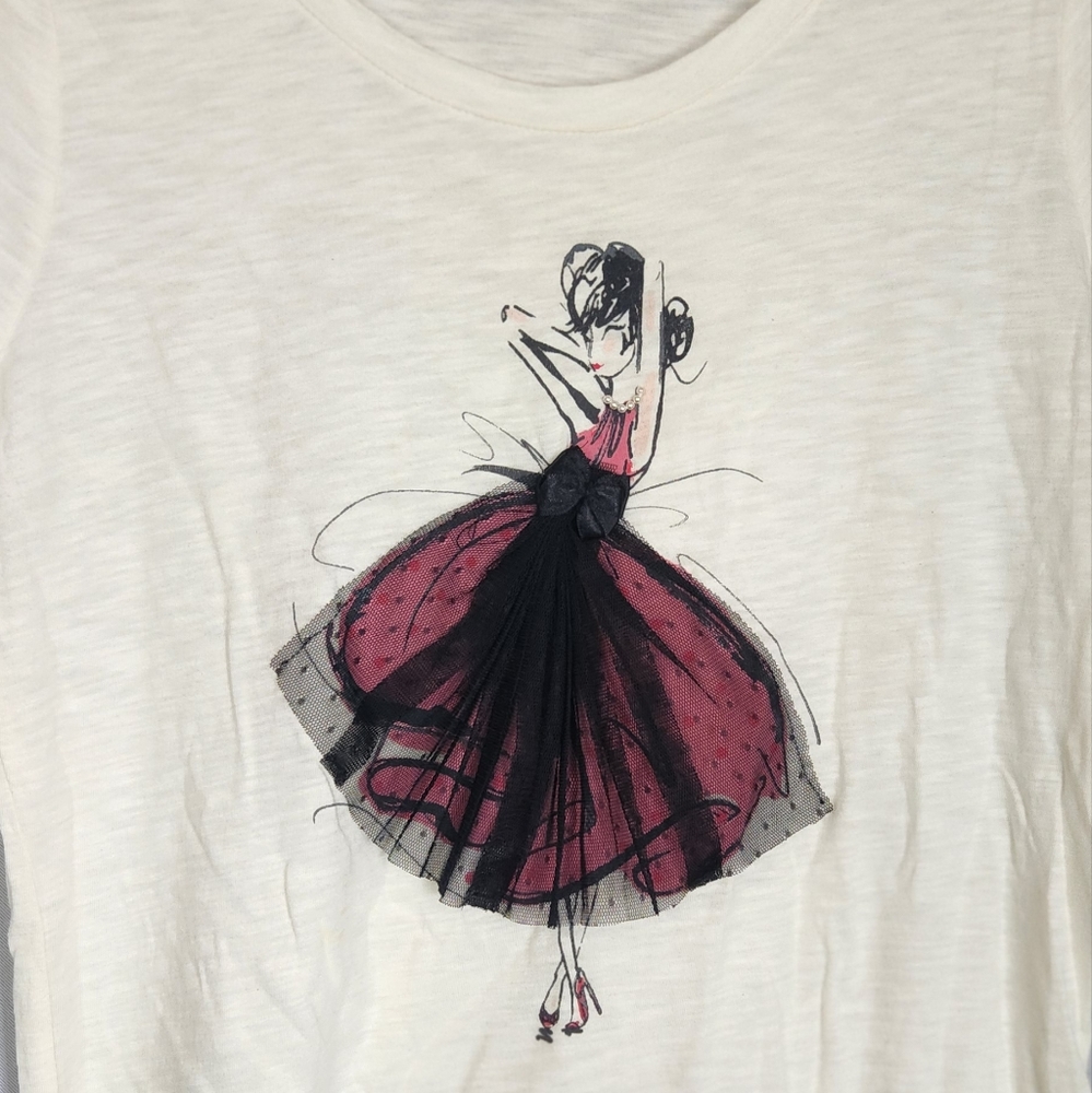 ELLE Ladies Large top with glamour girl print